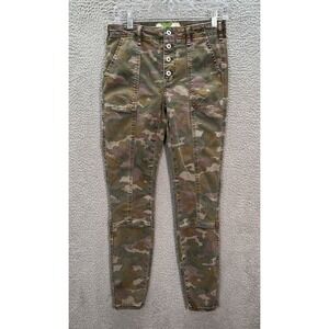 Anthropologie Jeans Womens 27 Camouflage Woodland Camo Skater Punk Preppy Emo
